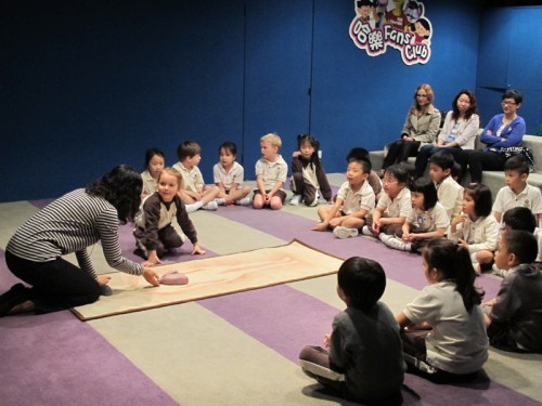 Students of Kindergarten Three having class