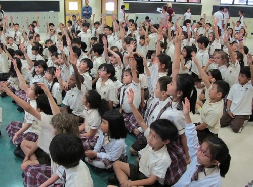 Participação na actividade da semana de vida sadia da Escola Primária Sheng Kung Hui